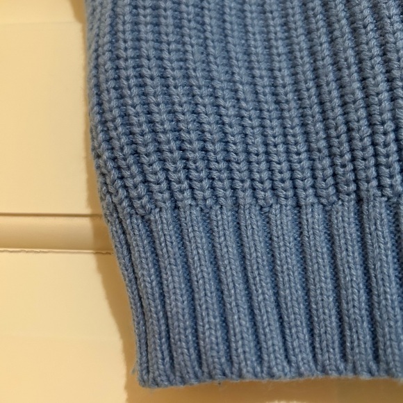 H&M Blue Ribbed Crop Tank Top - Picture 4 of 5